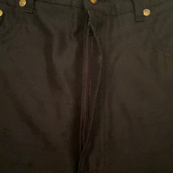 Vintage Christian Dior Boutique Paris Cotton/Silk High Waisted Black Pants - Picture 6 of 13